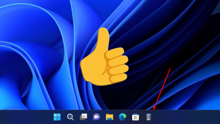 Épingler la corbeille à la barre des tâches Windows 11
