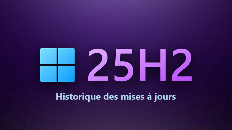 Installer manuellement les mises à jour cumulative Windows 11 25H2